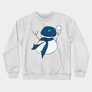 Snowball fight, snowman back Crewneck Sweatshirt